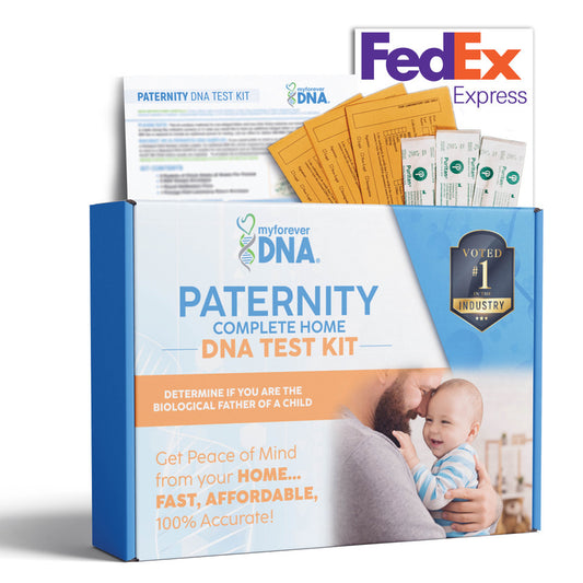 PATERNITY | 1 Alleged Father + 1 Child | Complete Home DNA Test Kit | All Lab Fees & Shipping Included