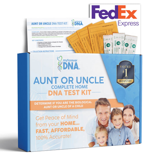 AVUNCULAR (Aunt/Uncle) | Multiple Location: 1 Order, 2 Kits | Complete Home DNA Test Kit | All Lab Fees & Shipping Included