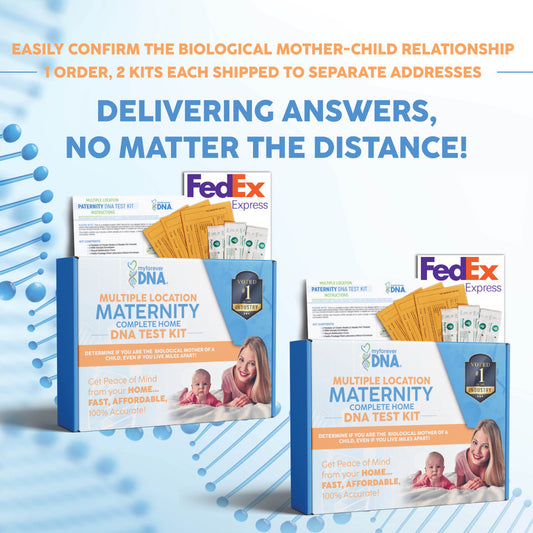 MATERNITY | Multiple Location: 1 Order, 2 Kits | Complete Home DNA Test Kits | All Lab Fees & Shipping Included