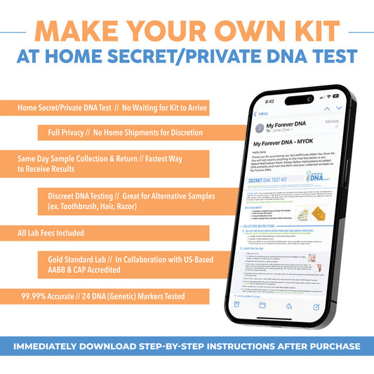 PATERNITY | Make-Your-Own "Secret" DNA Test Kit | 1 Alternative Sample