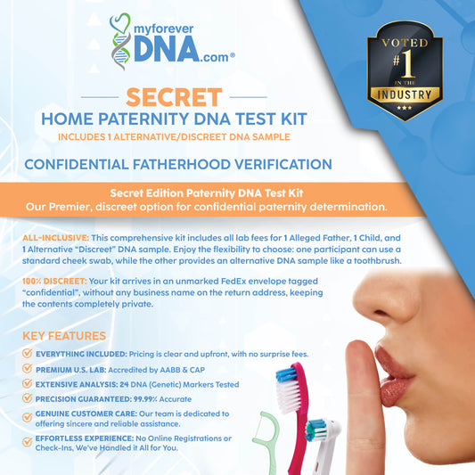 PATERNITY | Complete "Secret" Home DNA Test Kit | 1 Alternative Sample